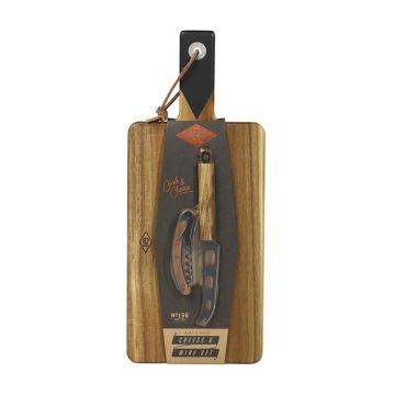 Gentlemen's Hardware Cheese & Wine Set With Bottle Opener