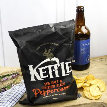 Kettle Chips Sea Salt and Crushed Black Peppercorns 130g