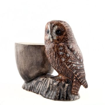 Quail Ceramics Tawny Owl With Egg Cup