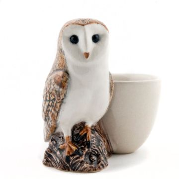 Quail Ceramics Barn Owl With Egg Cup