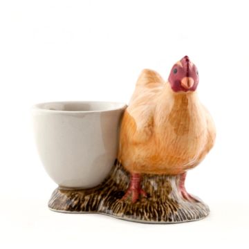 Quail Ceramics Buff Orpington Chicken With Egg Cup