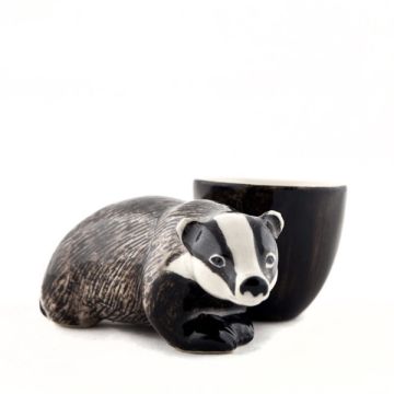 Quail Ceramics Badger With Egg Cup