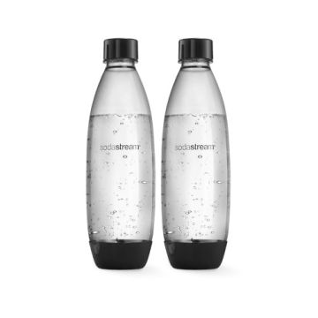 SodaStream 1L Fuse Bottle Twin Pack (Black)